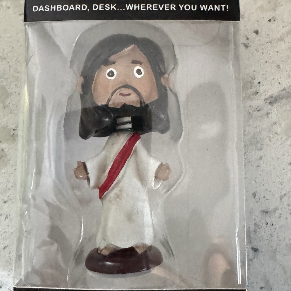 New In Box Bobblehead Jesus For Dashboard Original Packaging Bobble Head NIB